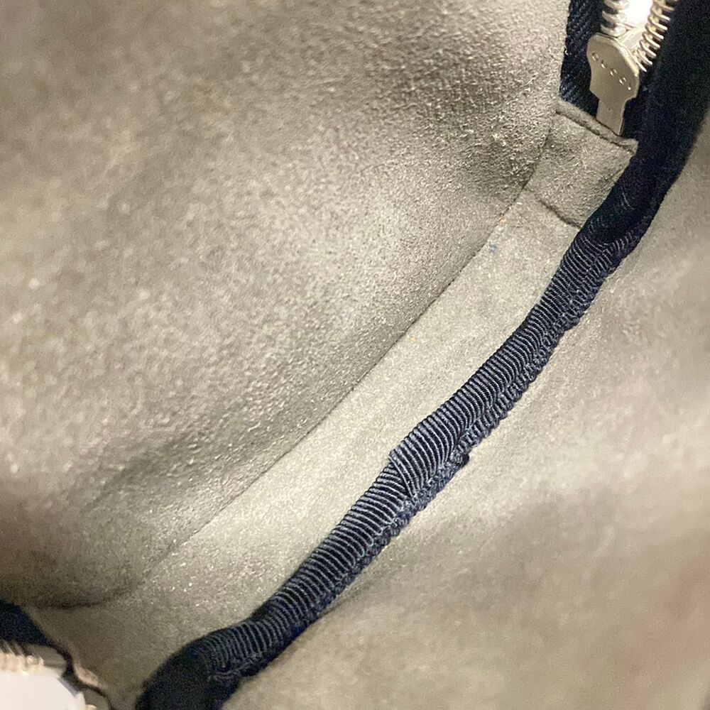 Gucci GG Plus GG Supreme/Interlocking G Shoulder Bag 672952 Black Dark Gray PVC - Picture 14 of 15